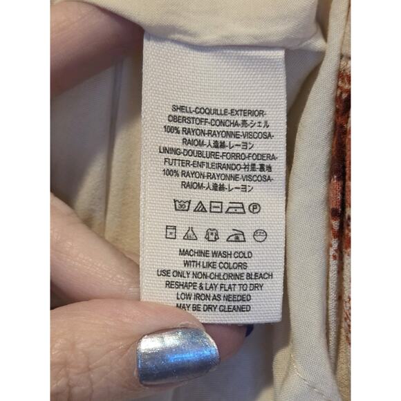 Free People Bella Notte Midi Dress Pink Combo, Boho Cottagecore Prairie | 6 EUC - Picture 12 of 13